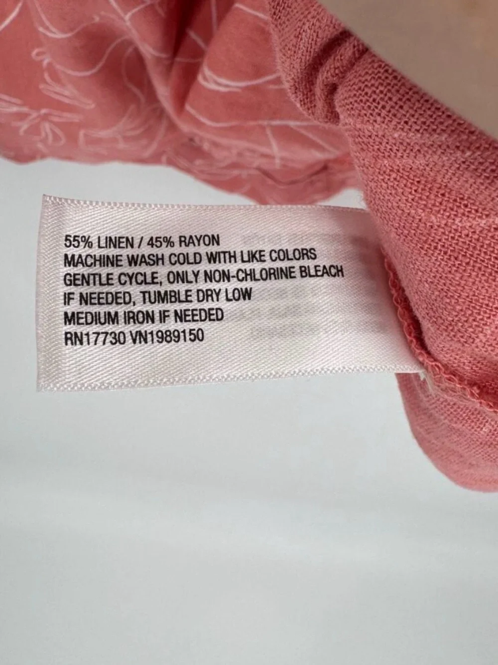 A New Day Womens Pink Floral Linen Blend Short Puff Sleeve Mini Sundress S 8 NWT - Picture 5 of 5